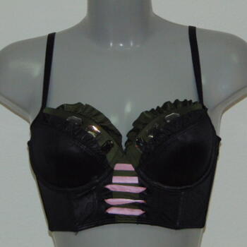 MARLIES DEKKERS REBELLIOUS PRINCESS Revolutionairy Black Plunge longline Balconette bh