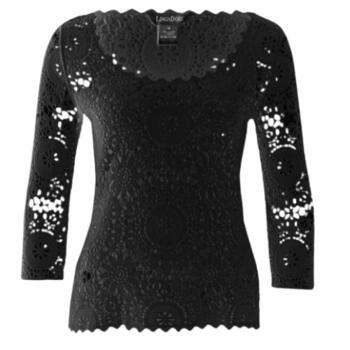 LINGADORE BOHO Crochet longsleeve top Black