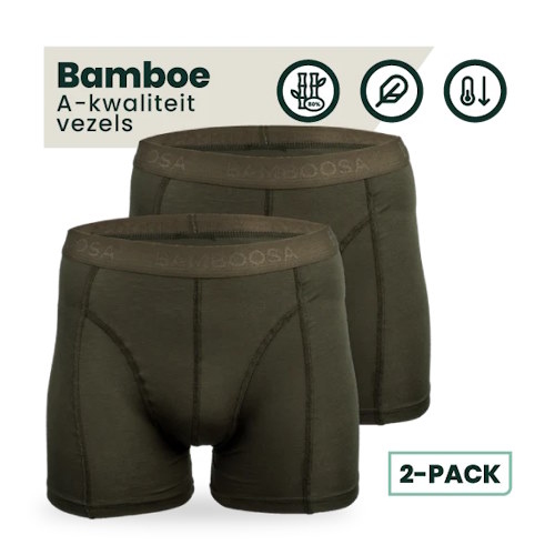 Bamboosa Lewis kaki boxer en bambou