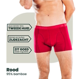 Bamboosa Lewis rouge boxer en bambou