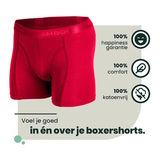 Bamboosa Lewis rouge boxer en bambou