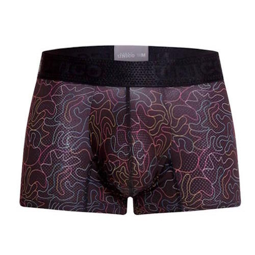 Mundo Unico Drapeado noir/print sport trunk