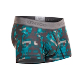 Mundo Unico Escaque turquoise/print sport trunk