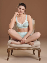 Anita Belvedere bleu/print soutien-gorge sans armatures en dentelle