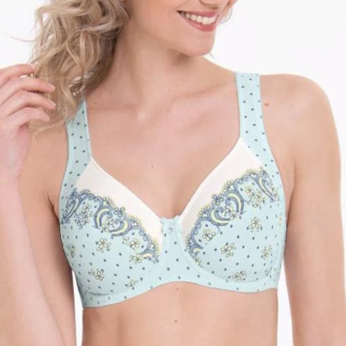 Anita Belvedere bleu/print soutien-gorge corbeille