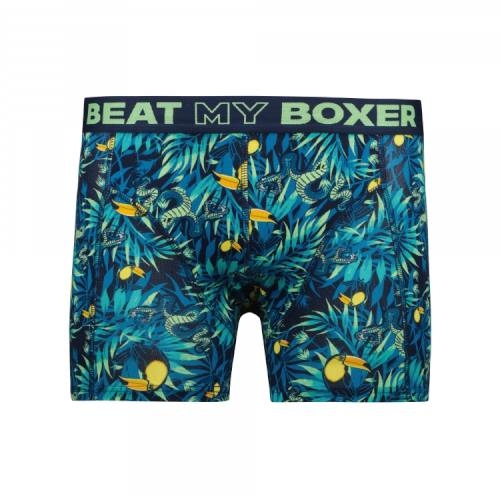 Battre mon boxeur Toucan Jungle bleu/print boxer