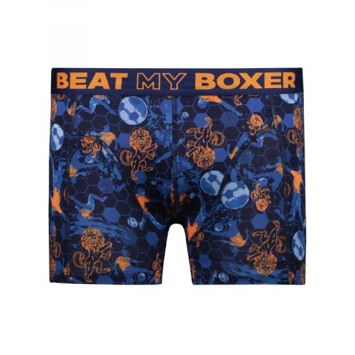 Battre mon boxeur Football bleu/print boxer