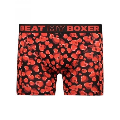 Battre mon boxeur Hearts noir/rouge boxer