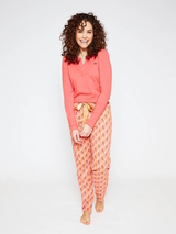 Charlie Choe Flower Power rose/print pantalon de pyjama