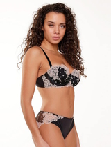 LingaDore black and cream noir slip