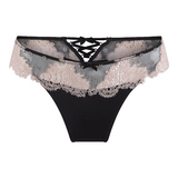 LingaDore black and cream noir culotte string