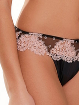 LingaDore black and cream noir culotte string