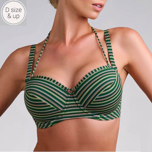 Maillots de bain Marlies Dekkers Holi Vintage vert/print haut de bikini préformé