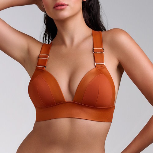 Maillots de bain Marlies Dekkers Cache Coeur orange haut de bikini préformé