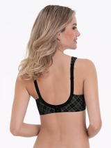 Rosa Faia Twin Art noir/gris soutien-gorge sans armatures en dentelle