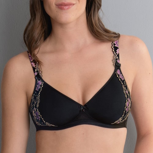 Rosa Faia Colette noir soutien-gorge sans armatures en dentelle