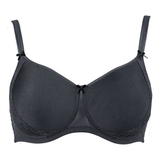 Rosa Faia Lace Rose noir soutien-gorge sans armatures en dentelle