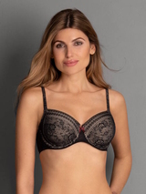 Rosa Faia Fleur noir soutien-gorge sans forme