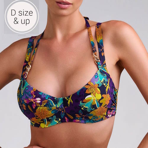 Maillots de bain Marlies Dekkers Acapulco violet/print soutien-gorge bikini corbeille