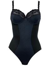 Rosa Faia Josephine bleu/noir corselet