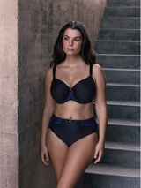 Fantasie Emmaline noir/bleu haut slip